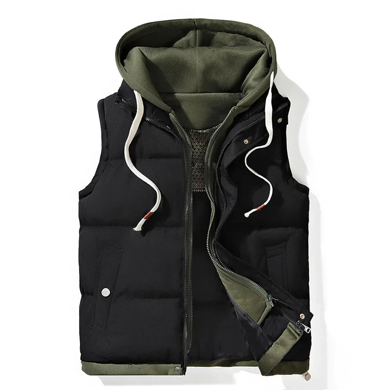 Style Hooded Cotton Vest Jacket