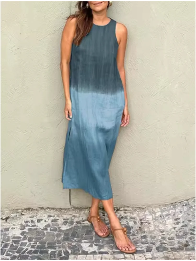 SunFade Elegant Gradient Vacation Dress Rich Allure