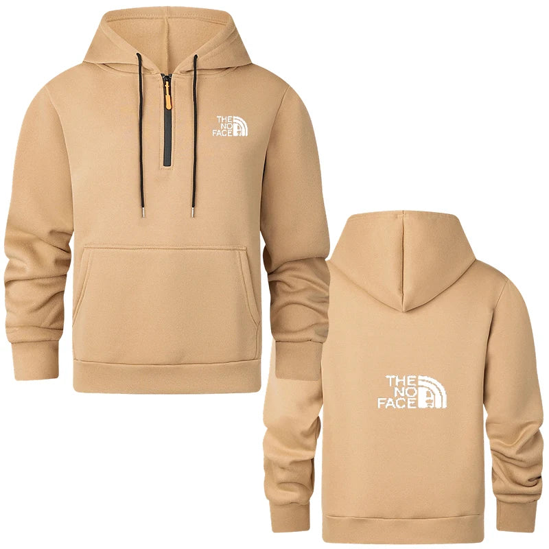 Men's Semi Zipper Casual Hoodie