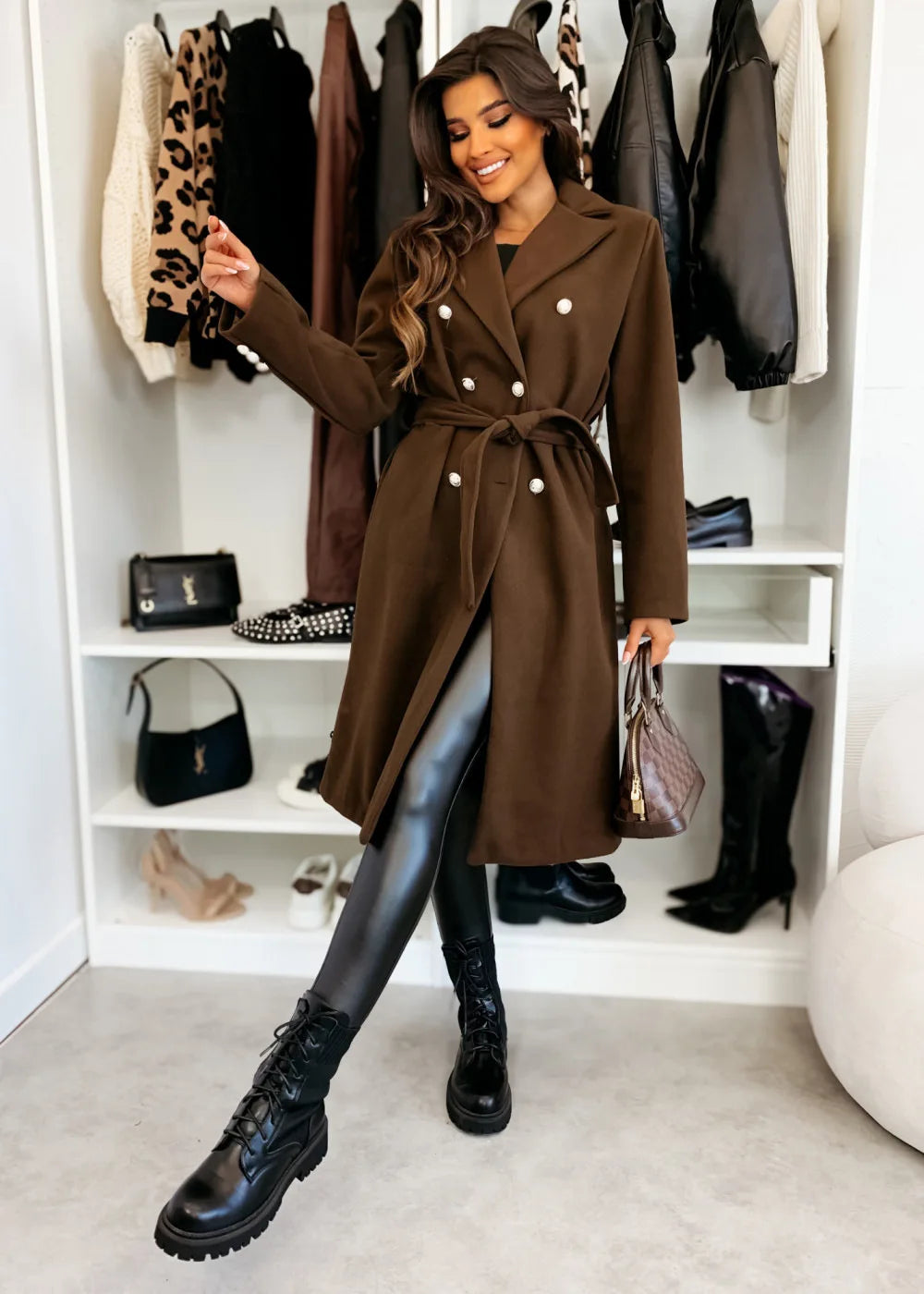 Vintage Elegance Double Breasted Coat