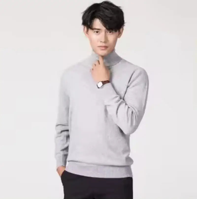 Men Cashmere Cotton Blend Pullover