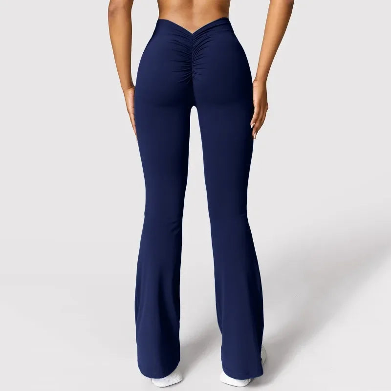 V-Back High Waist Horn Leggings