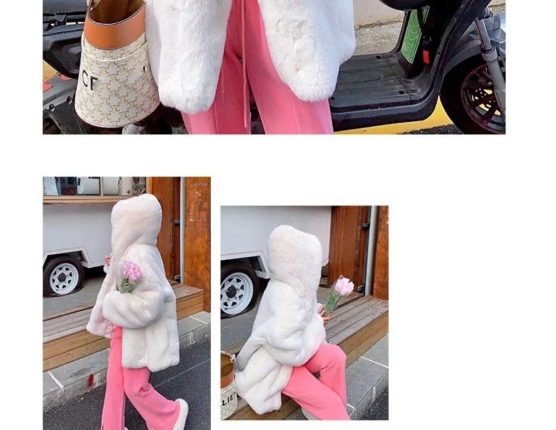 VelvaFur Hooded Plush Sweatshirt