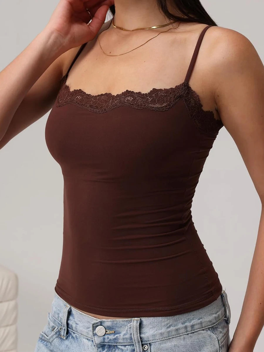 Lace Trim Slim Fit Camisole