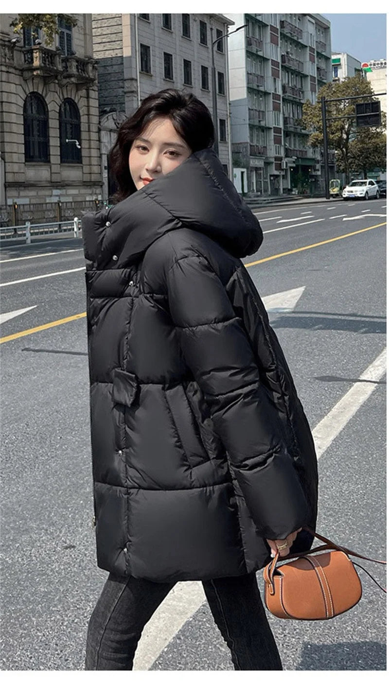 Cozy Hood Loose Winter Cotton Parka