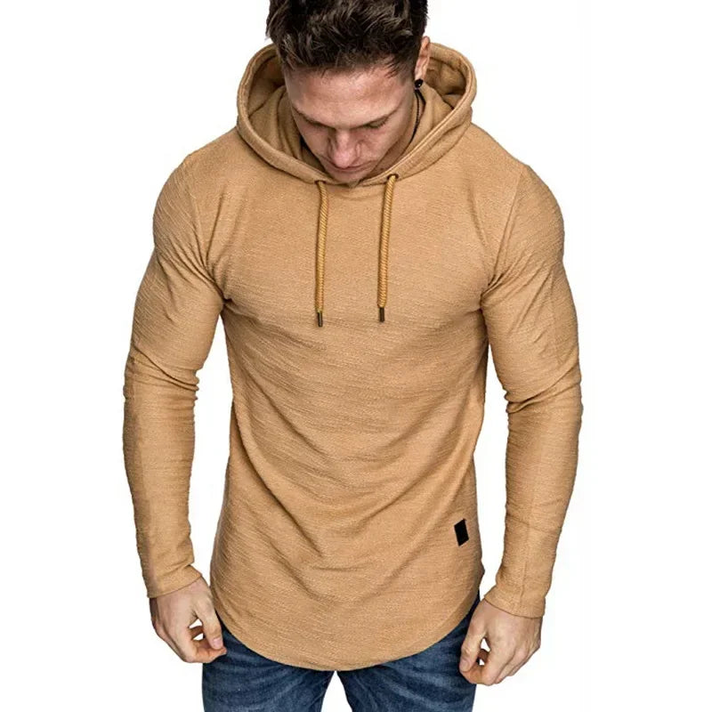 Patchwork Solid Color Men's Hoodie