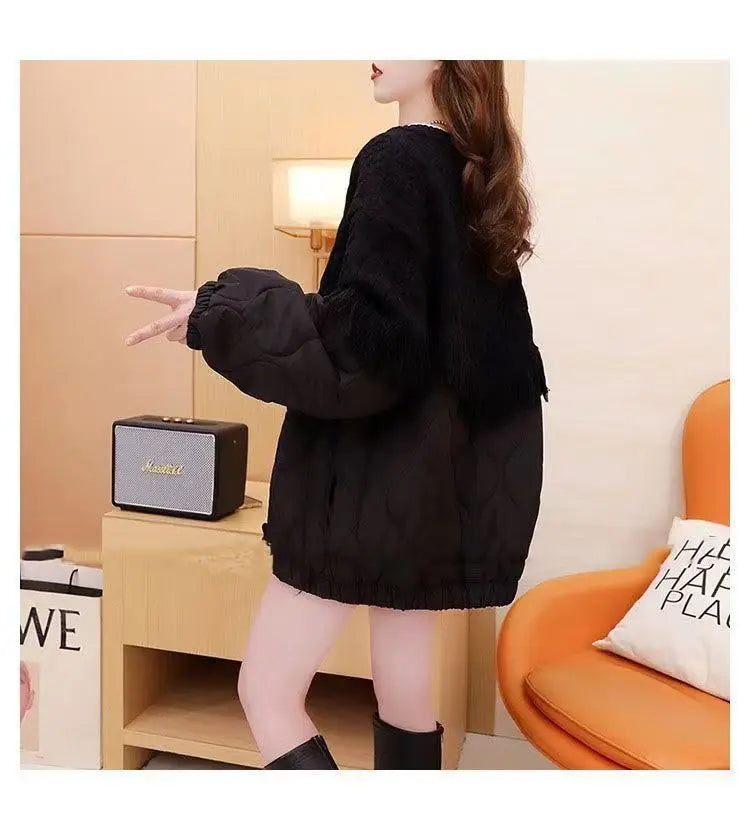 TasselEase Spliced Knit Winter Cardigan