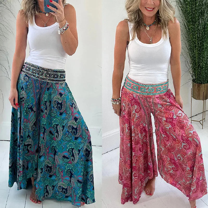 Elegant Floral Vacation Trousers
