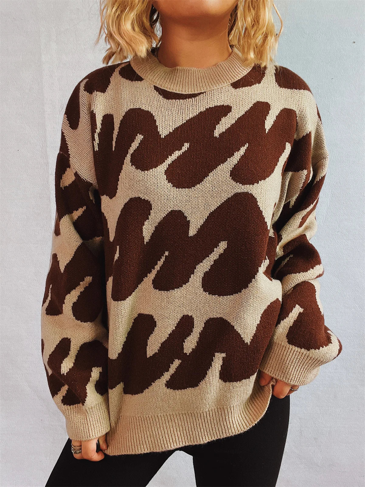 Stripe Craft Patchwork Knit Pullover