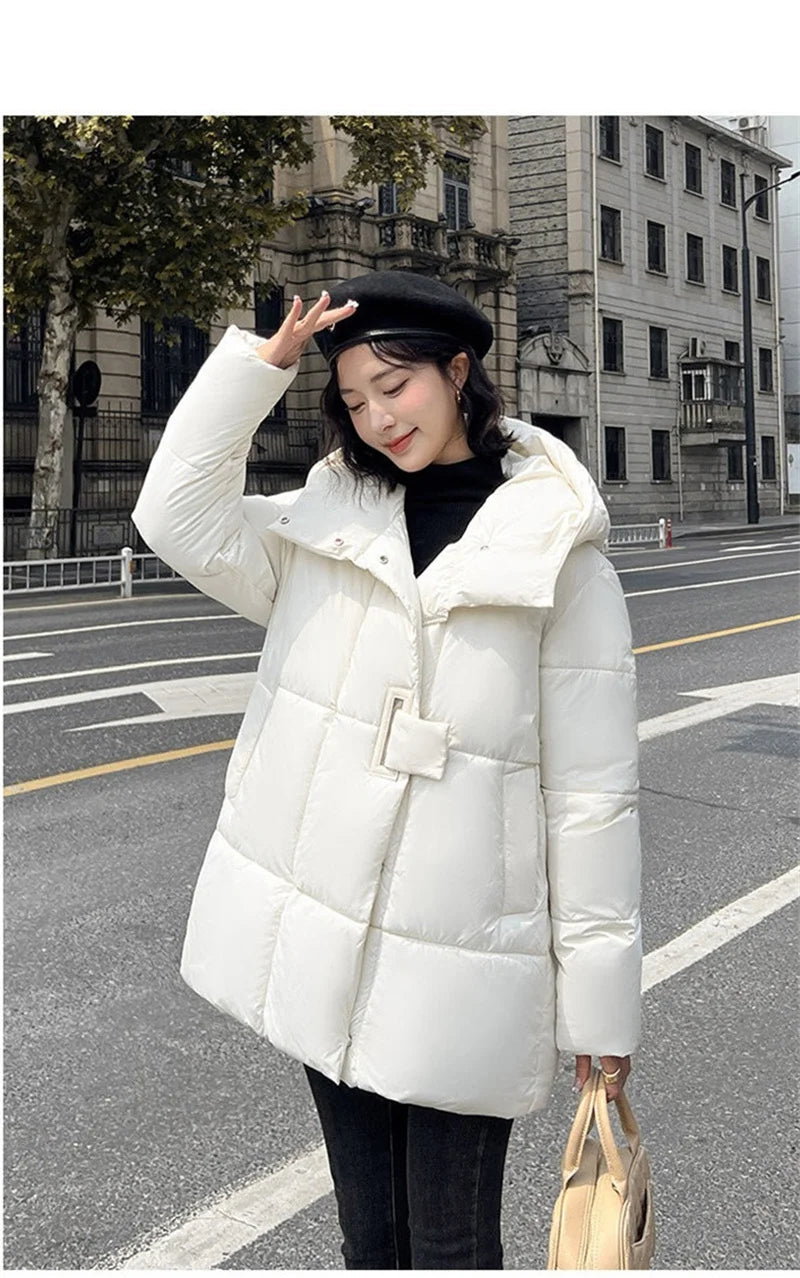 Cozy Hood Loose Winter Cotton Parka