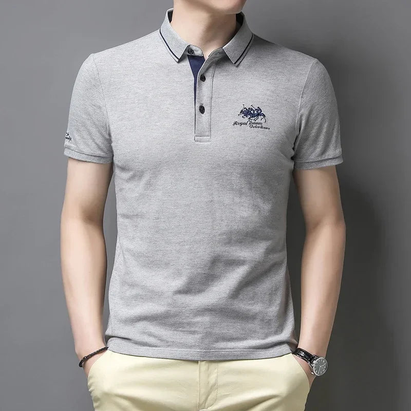 Embroidered Casual Polo Shirt