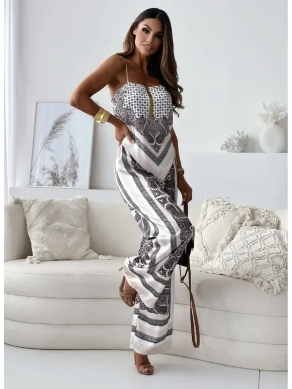 Satin Bloom Lace-Up Two-Piece Set