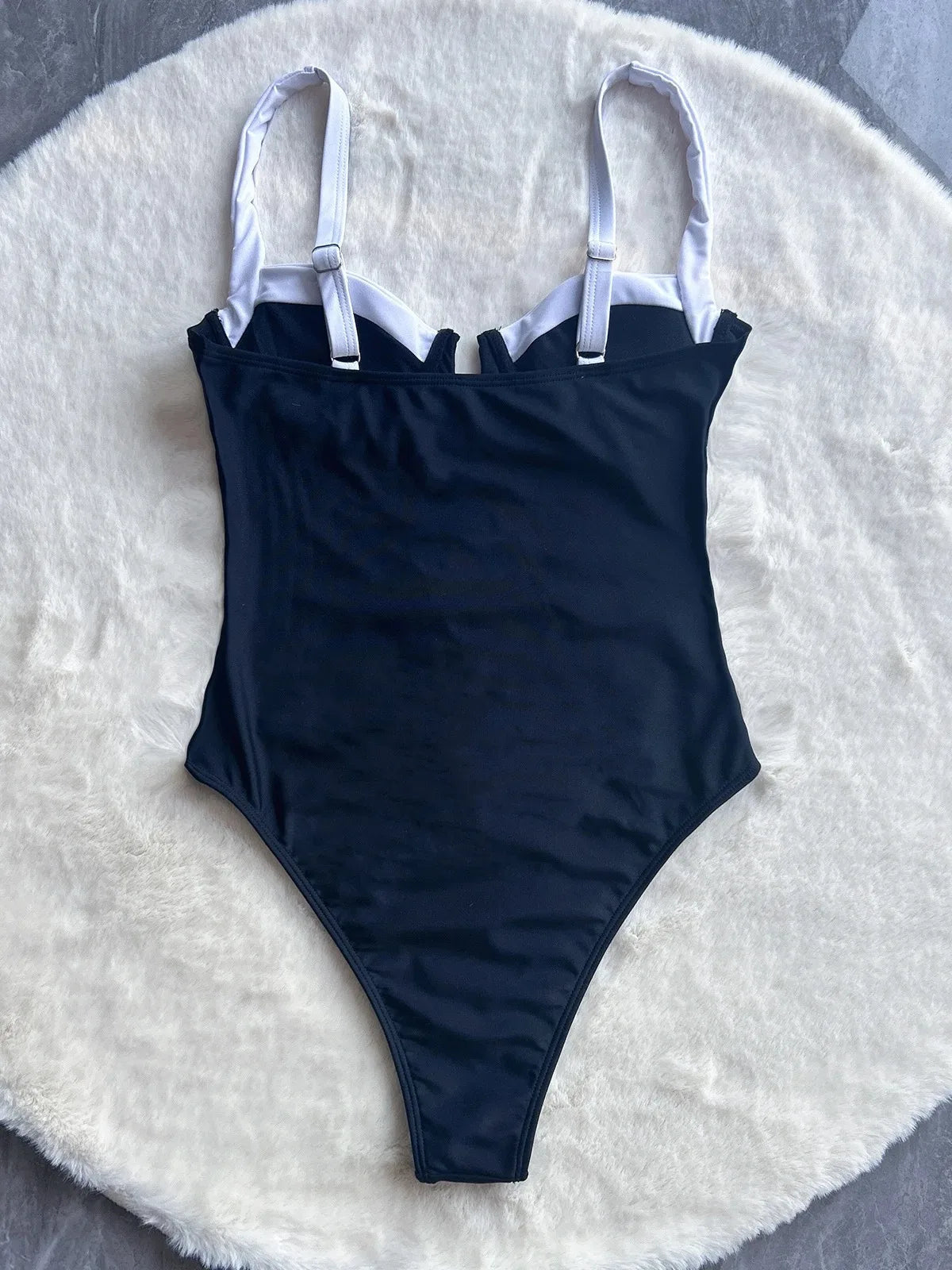 Patchwork Push-Up One Piece Swimsuit Rich Allure