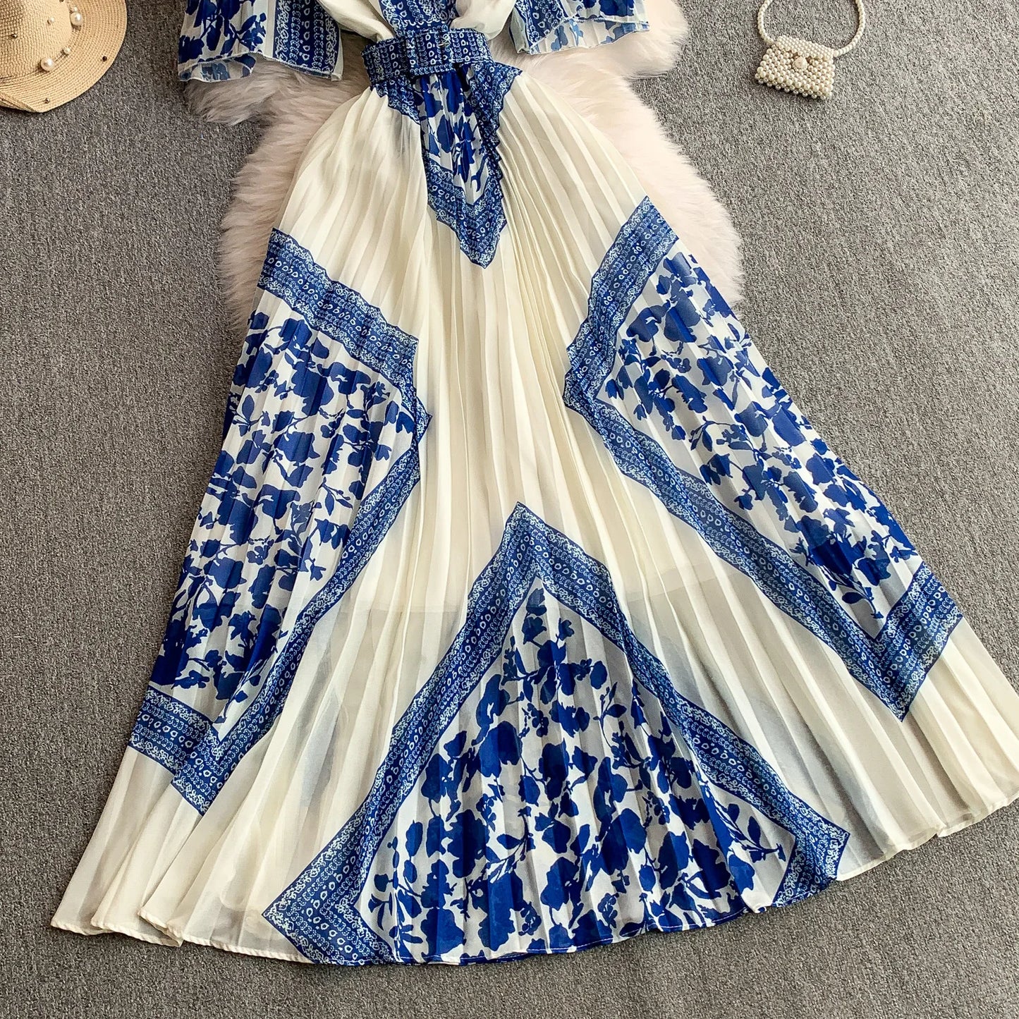 Retro Grace High Waist Midi Dress