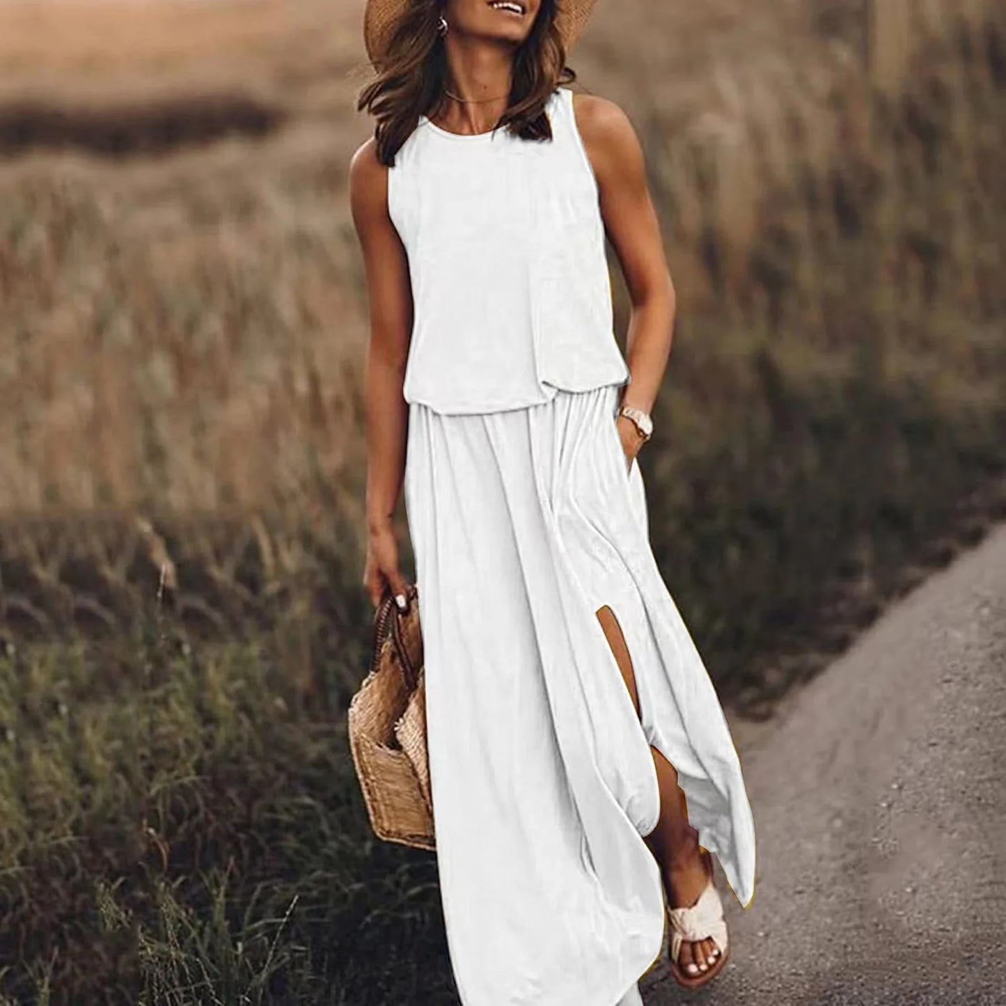Sleeveless Suspender Office Sundress