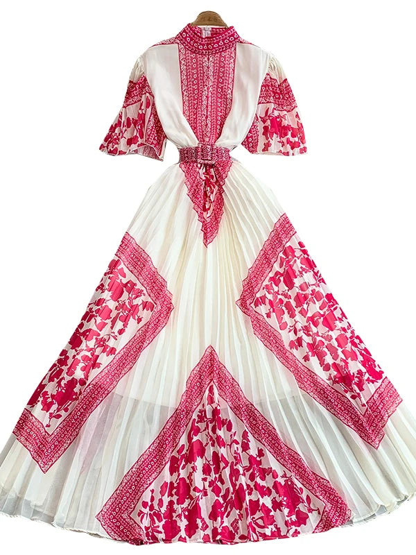 Retro Grace High Waist Midi Dress