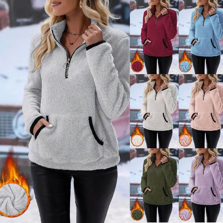 Cozy Zest Half-Zip Wool Pullover