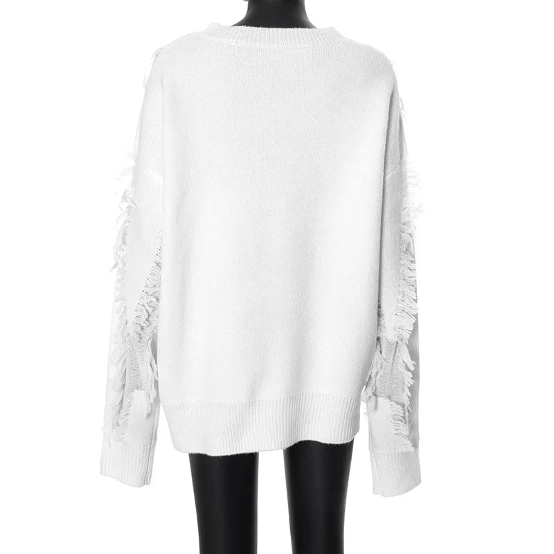 Chic Tassel Patch Sweater