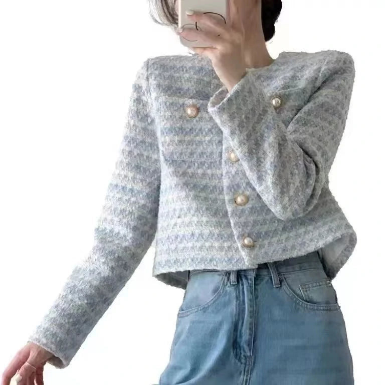Elegant Tweed Short Coat