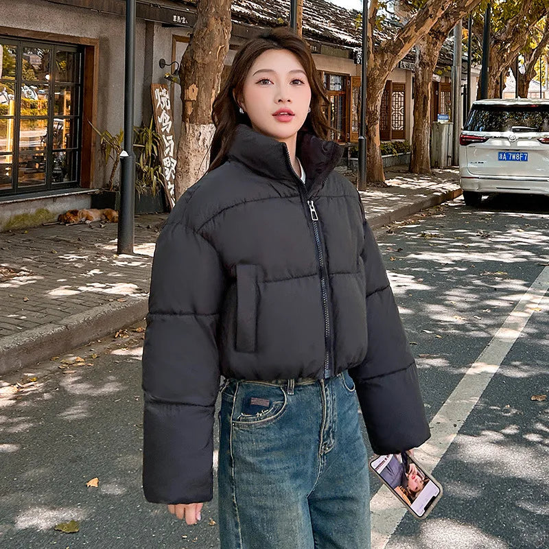 Snow Petal Short Padded Winter Jacket Rich Allure