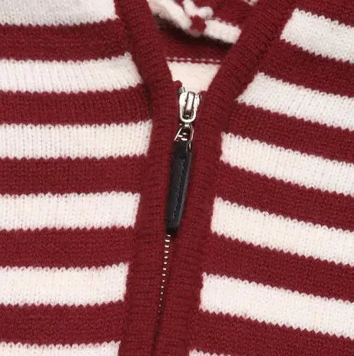 Retro Striped Zip-Up Hoodie