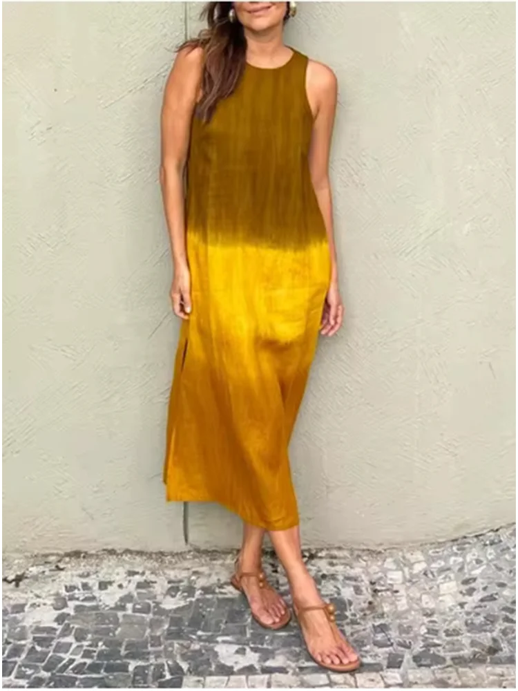 SunFade Elegant Gradient Vacation Dress