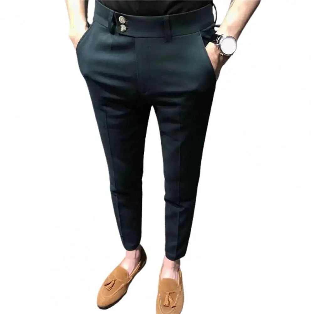 Sharp Line Slim Fit Suit Pants Rich Allure