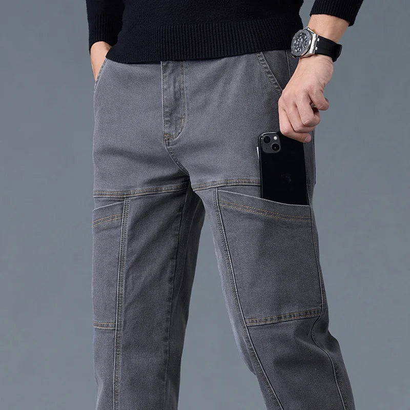 Street Flex Six-Pocket Print Jeans