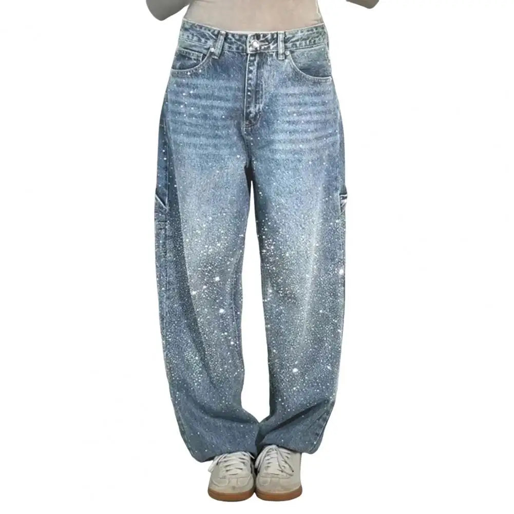 Glimmer High Waist Wide Leg Jeans