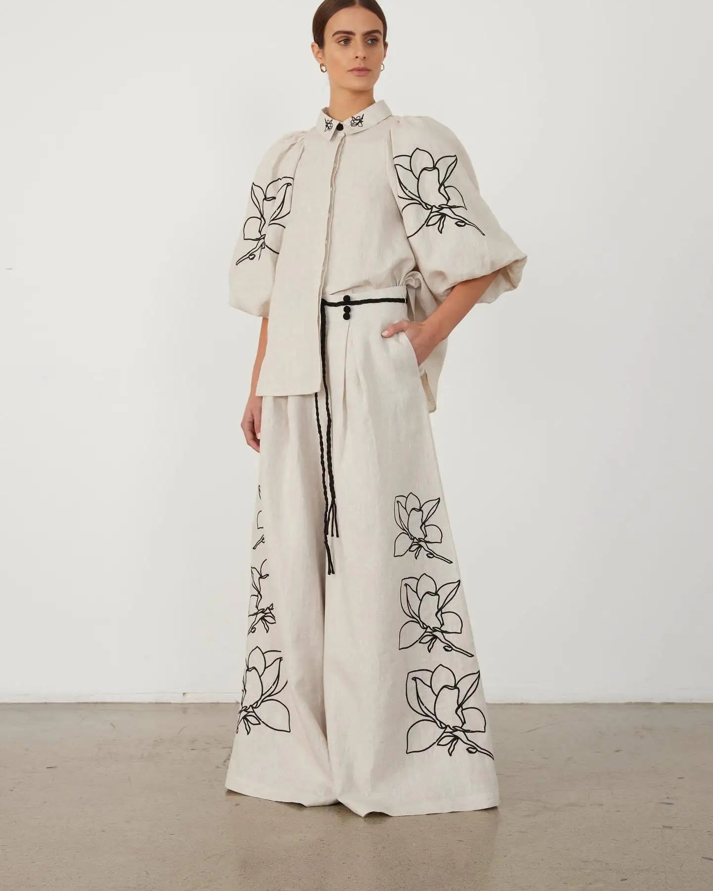 Floral Ease Wide-Leg Set
