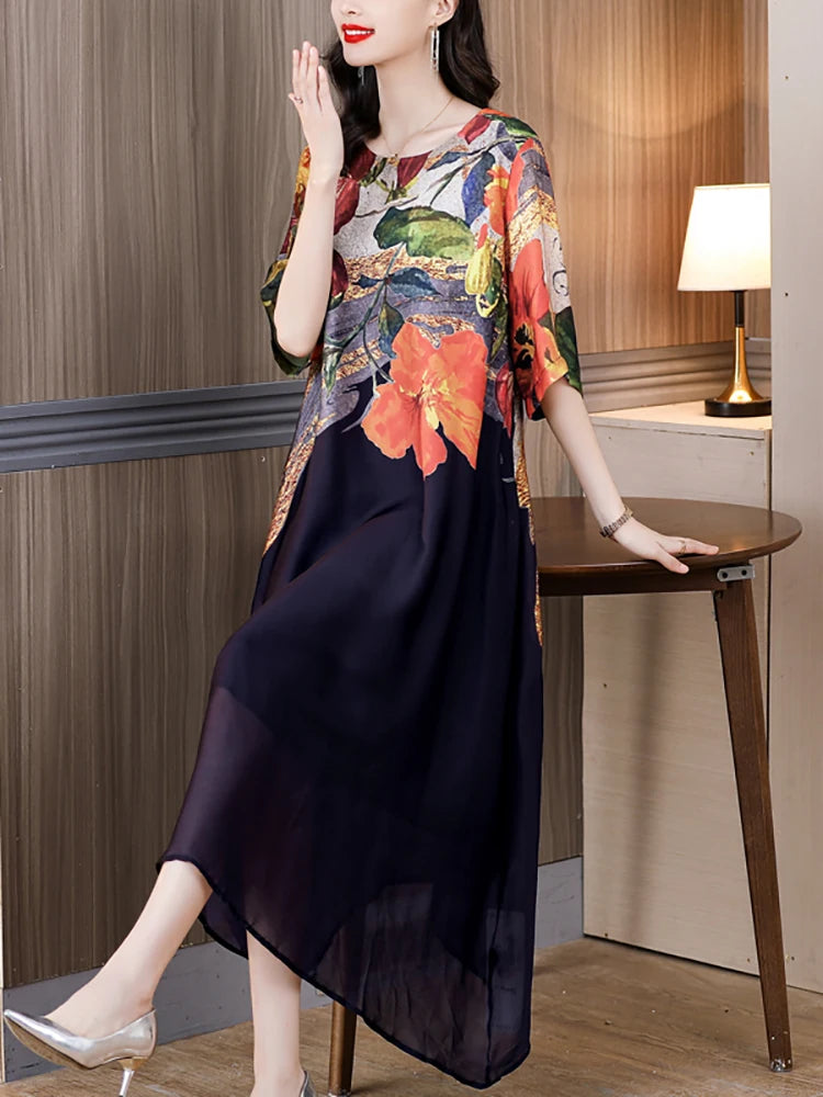 Serenity Bloom Luxe Midi Dress