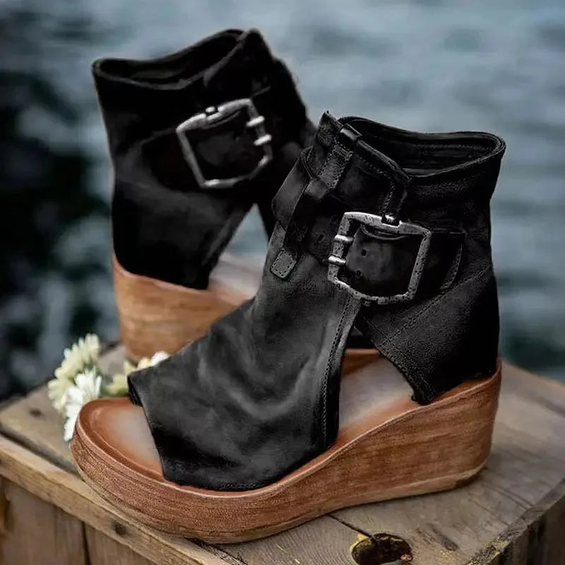 Roman Glow Platform Heel Sandals Rich Allure