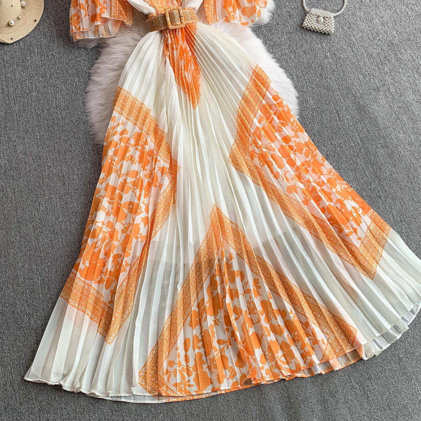 Retro Grace High Waist Midi Dress