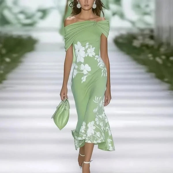 Leaf Print Sleeveless Pants Set