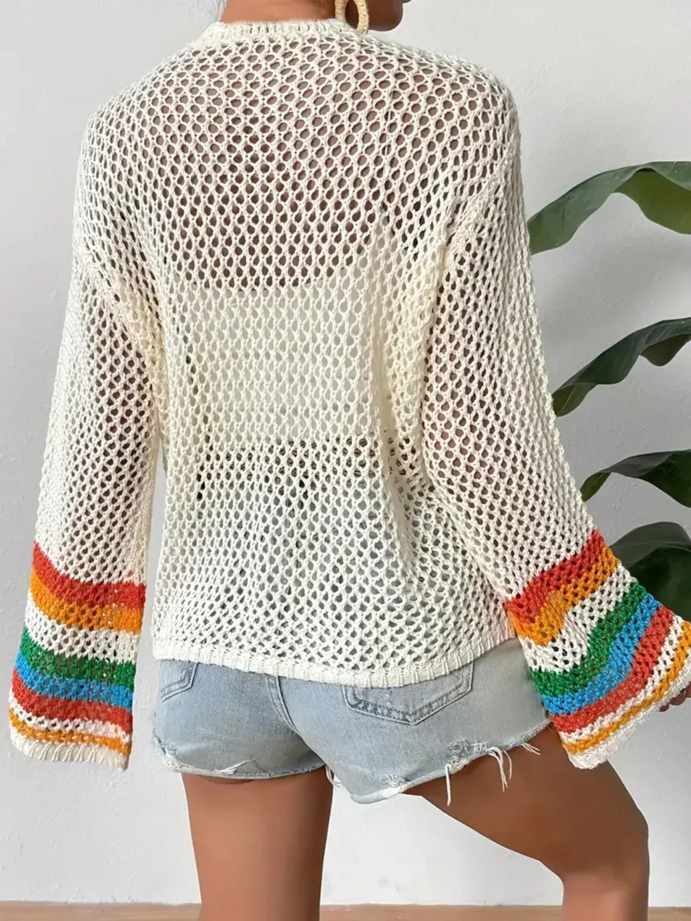 Boho Floral Knit Vacation Cardigan