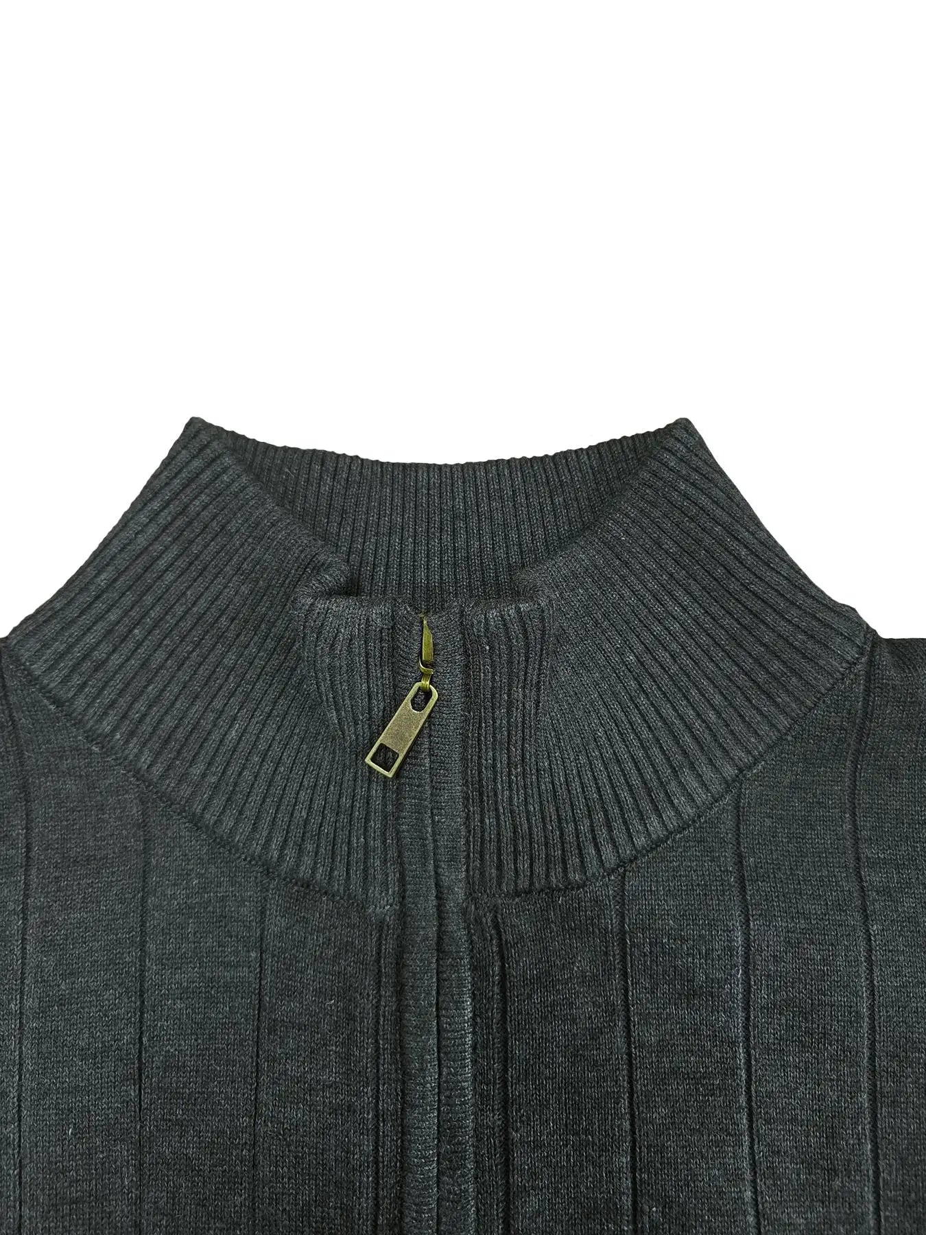 Nord Wool Zipper Stand Collar Sweater