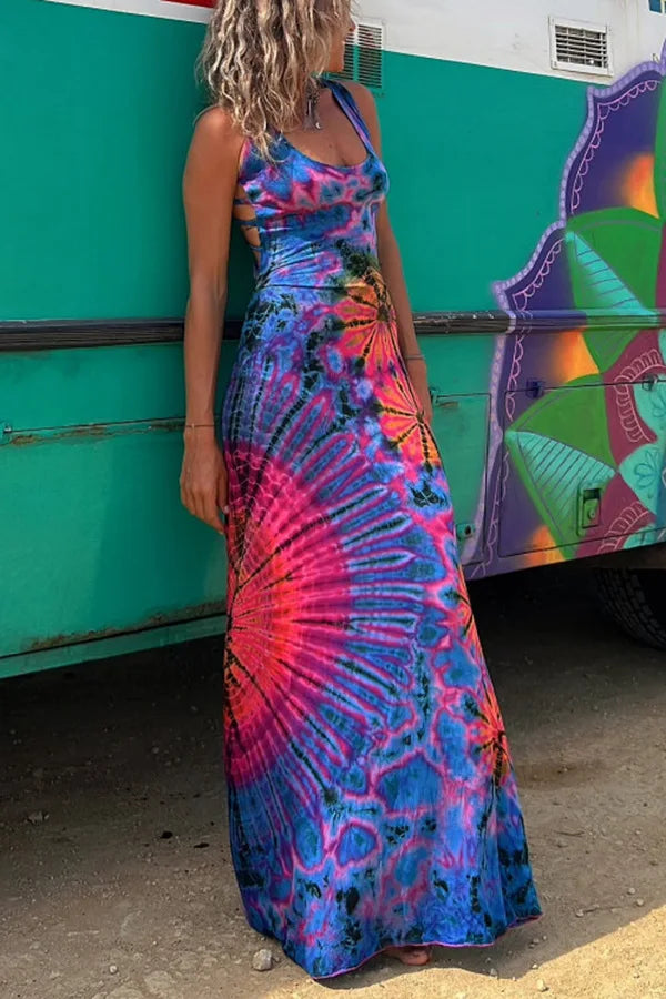 Lace Whisper Printed Spring Dress