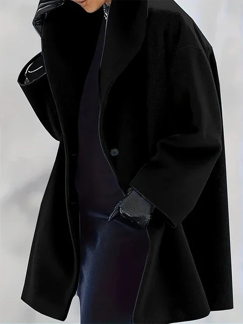 Sophisticated Lapel Winter Coat Rich Allure