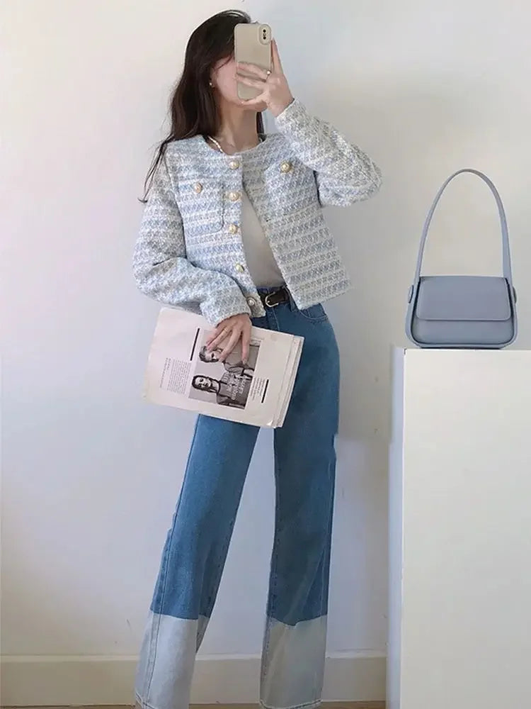Elegant Tweed Short Coat