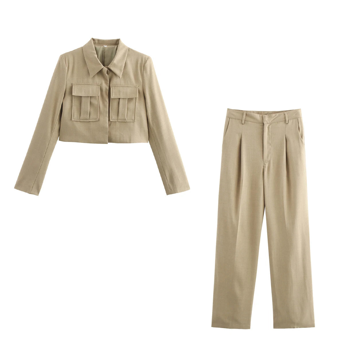 Casual Blazer Pants Set Rich Allure