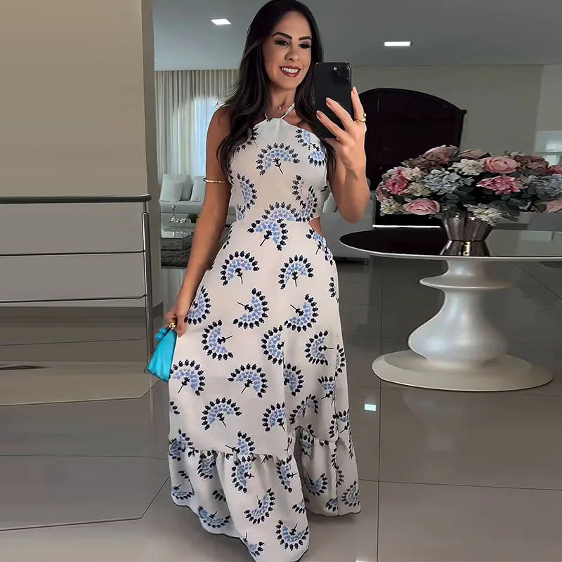 Midnight Bloom Strapless Evening Dress
