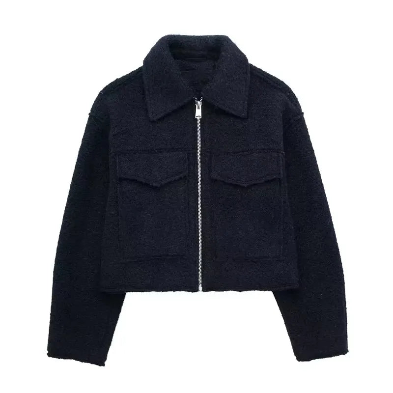 Stylish Grey Zipper Jacket