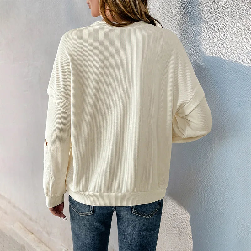 Elegant Bloom Embroidered White Top