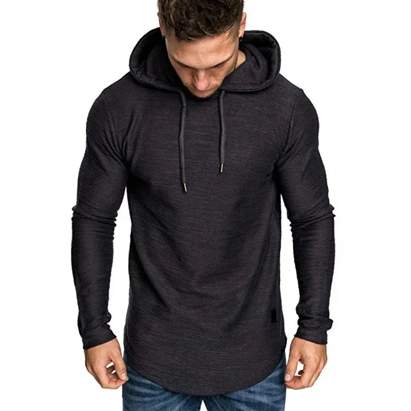 Patchwork Solid Color Men's Hoodie