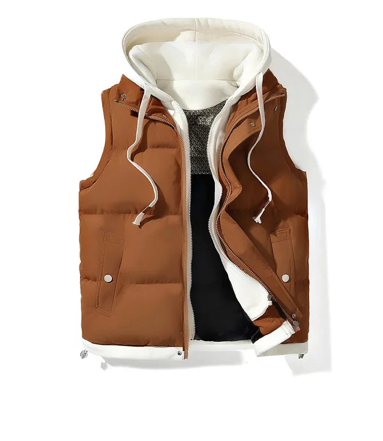 Style Hooded Cotton Vest Jacket