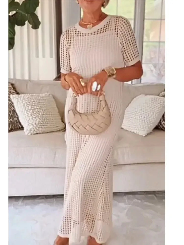 Lace Hollow Out Two-Piece Dress