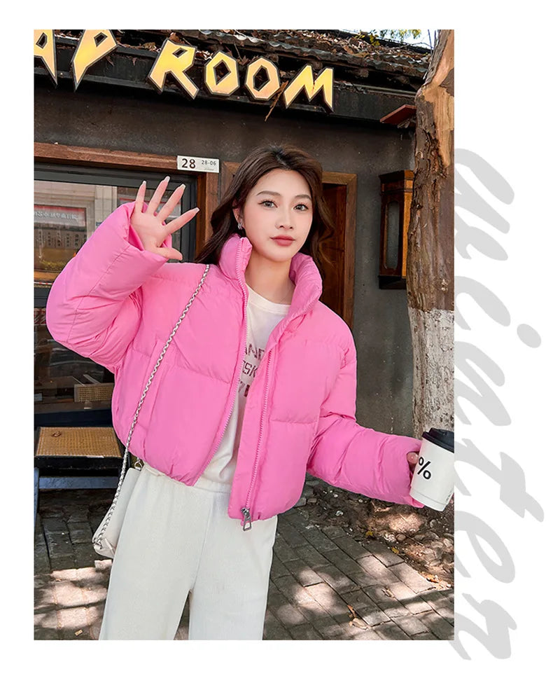 Snow Petal Short Padded Winter Jacket