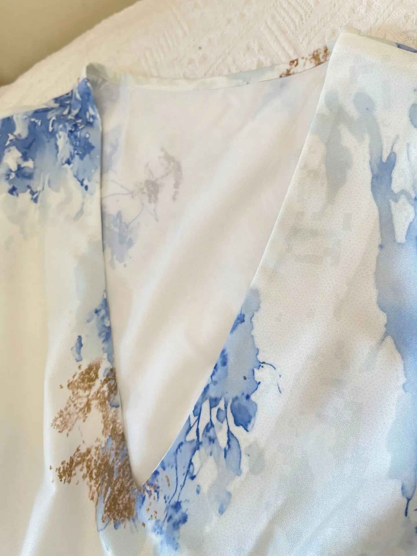 Blue Floral Boho Maxi Dress