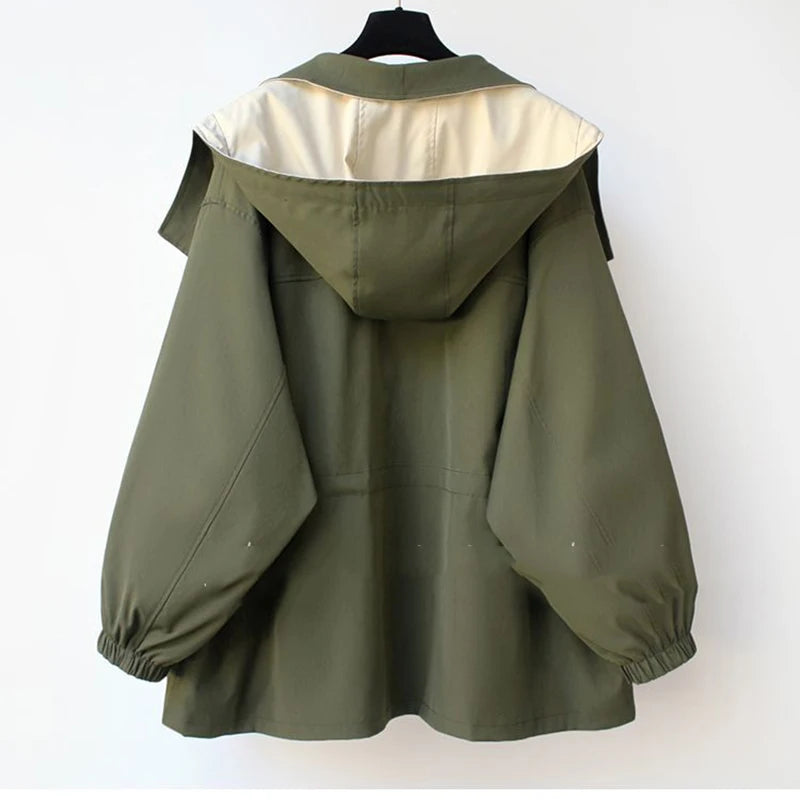Breeze Flow Zipper Trench Coat