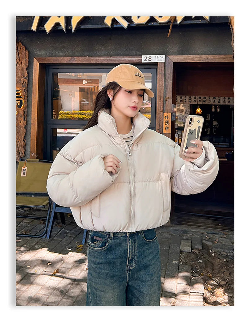 Snow Petal Short Padded Winter Jacket